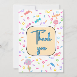 Tarjeta De Agradecimiento Flat Thank You Card