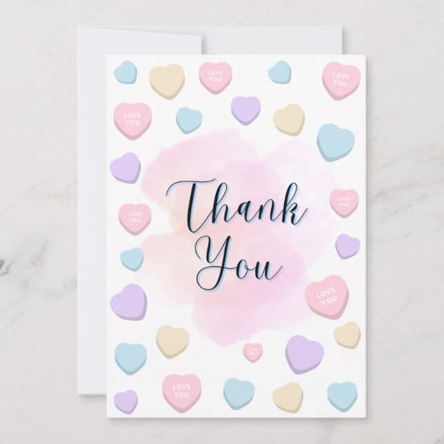 Tarjeta De Agradecimiento Flat Thank You Card (Anverso)