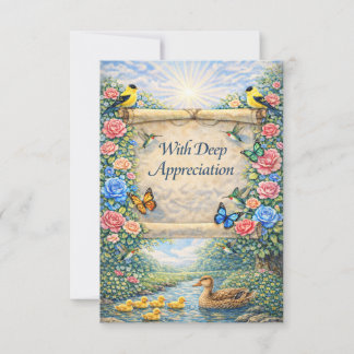 Tarjeta De Agradecimiento Flat Thank You Card