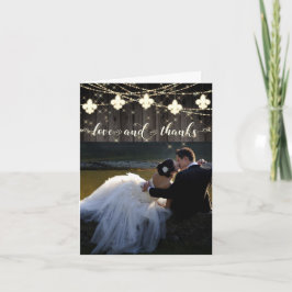 Tarjeta De Agradecimiento Fleur de Lis | Foto Amor y