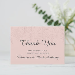 Tarjeta de agradecimiento Fleur de Satin