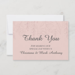 Tarjeta De Agradecimiento Fleur de Satin Thank You Card