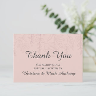 Tarjeta De Agradecimiento Fleur de Satin Thank You Card