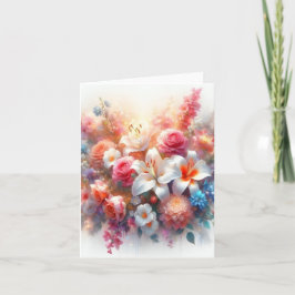 Tarjeta De Agradecimiento Fleurs du Cœur, Murmures d’Amour, carte pour tous