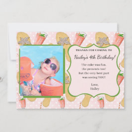 Tarjeta De Agradecimiento Flip Flops and Lemonade Photo Thank You Card