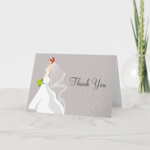 Tarjeta De Agradecimiento Flirty Mist Bridal Shower