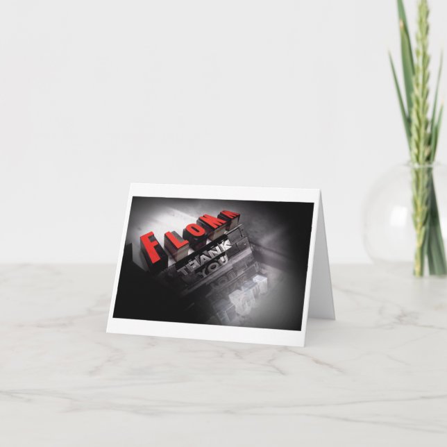 Tarjeta De Agradecimiento flommista GRACIAS (Anverso)