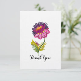Tarjeta De Agradecimiento Flor aislada