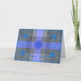 Tarjeta de agradecimiento Flor Azul