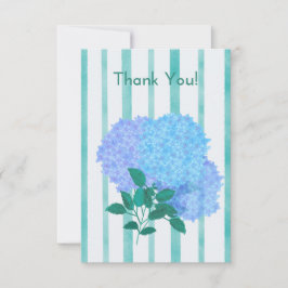 Tarjeta De Agradecimiento Flor azul de hidrangea