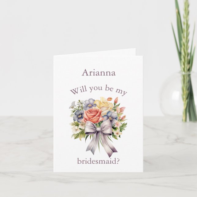 Tarjeta De Agradecimiento Flor brillante de primavera mixta Bouquet, será us (Anverso)