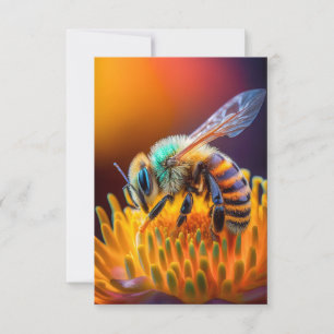 Tarjeta De Agradecimiento Flor de abeja Tranquila Naturaleza Temporada Pacíf