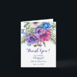 Tarjeta De Agradecimiento Flor de Anemone 80th Birthday Gracias<br><div class="desc">Floral de anémona floral 80 cumpleaños carta de agradecimiento. Esta brillante y colorida anémona florida tarjeta de agradecimiento por 80 años es una buena elección para una fiesta de cumpleaños de verano o una fiesta de cumpleaños de primavera. Estas cartas de agradecimiento plegadas de flores de anémona de 80 años...</div>