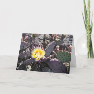 Tarjeta De Agradecimiento Flor de cactus amarillo en primavera