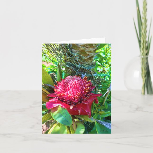 Tarjeta De Agradecimiento Flor de café de Kristin (Anverso)