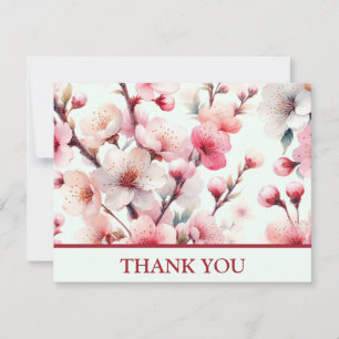 Tarjeta De Agradecimiento Flor de Cerezo