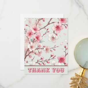 Tarjeta De Agradecimiento Flor de Cerezo