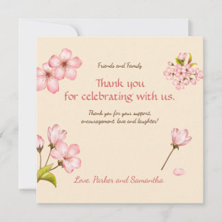 Tarjeta De Agradecimiento Flor de cerezo 