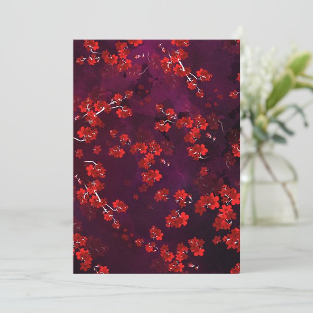 Tarjeta De Agradecimiento Flor de cerezo 3 (Anverso de pie)