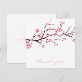 TARJETA DE AGRADECIMIENTO : FLOR DE CEREZO SAKURA