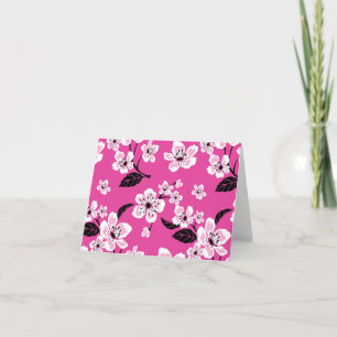 TARJETA DE AGRADECIMIENTO FLOR DE CEREZO - SAKURA (ROSA)