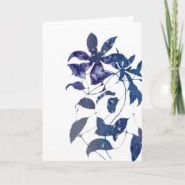 Tarjeta De Agradecimiento Flor de color azul índigo Clematis