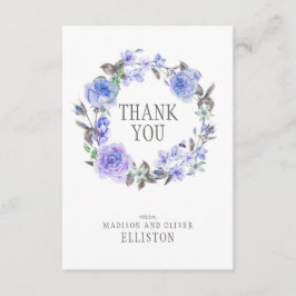 Tarjeta De Agradecimiento Flor de color de agua púrpura Pastel| Gracias