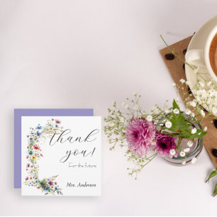 Tarjeta De Agradecimiento Flor de fiesta de jardín francés