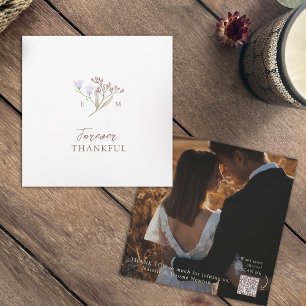 Tarjeta De Agradecimiento Flor de flores silvestres otoño foto enlace de cód