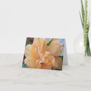 Tarjeta De Agradecimiento Flor de hibisco naranja en una carta de agradecimi