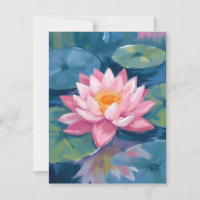 Flor de Loto Almohadilla de Nenúfar Acuarela