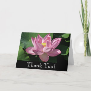 Tarjeta De Agradecimiento Flor de Loto Rosa IV