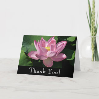 Tarjeta De Agradecimiento Flor de Loto Rosa IV