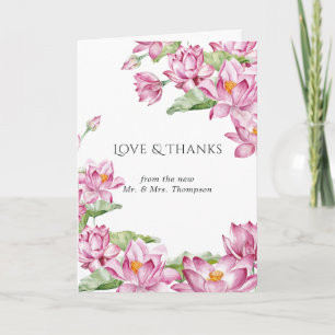 Tarjeta De Agradecimiento Flor de Loto Taj Mahal Boda India Foto