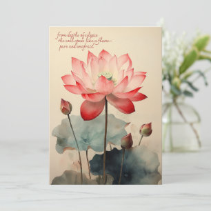 Tarjeta De Agradecimiento Flor de Lotus