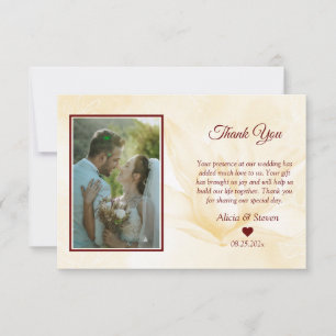 Tarjeta De Agradecimiento Flor de magnolia etérea, Boda