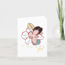 Tarjeta De Agradecimiento Flor de magnolia única de invierno