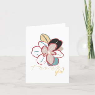 Tarjeta De Agradecimiento Flor de magnolia única de invierno
