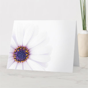 Tarjeta De Agradecimiento Flor de margarita blanca minimalista sobre fondo b