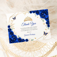 Flor de oro azul real Quinceanera