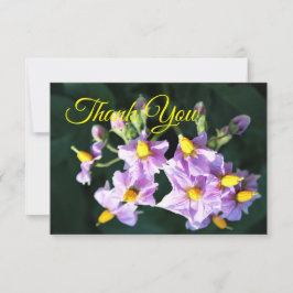 Tarjeta de agradecimiento Flor de Patata Púrpura