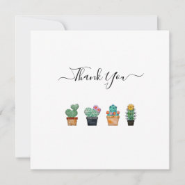 Tarjeta De Agradecimiento Flor de vegetación de Cactus suave