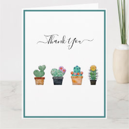 Tarjeta De Agradecimiento Flor de vegetación de Cactus suave