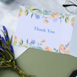 Tarjeta De Agradecimiento Flor de Vinca