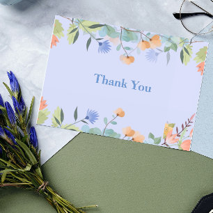 Tarjeta De Agradecimiento Flor de Vinca