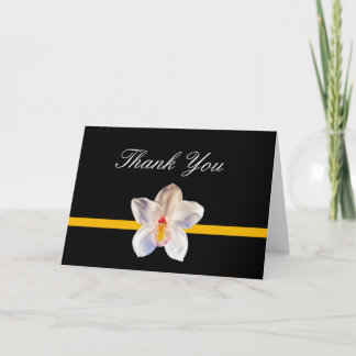Tarjeta de agradecimiento Flor Diseño en Blanco