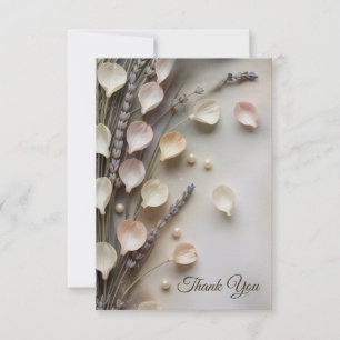 Tarjeta De Agradecimiento Flor Elegante Rústico 