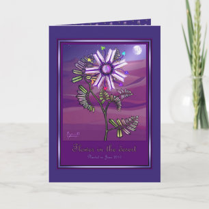 Tarjeta De Agradecimiento Flor en el Desierto