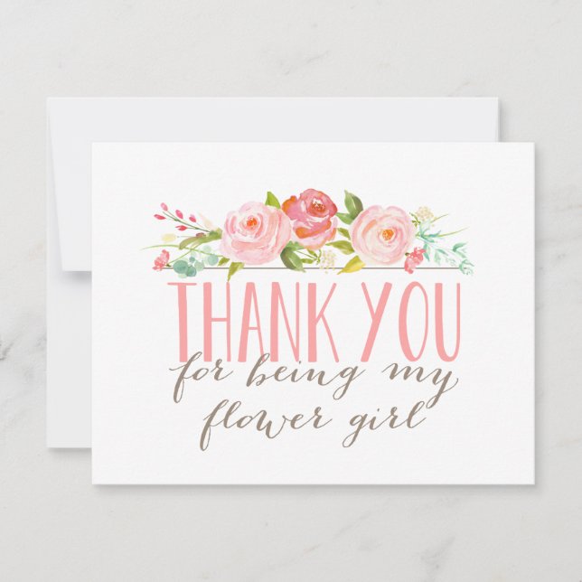 Tarjeta De Agradecimiento Flor Flor Gracias (Anverso)