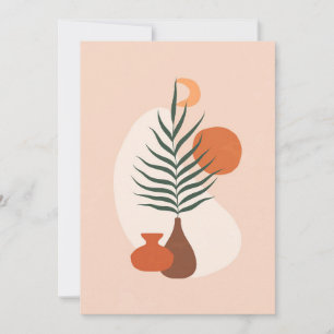 Tarjeta De Agradecimiento Flor Lover Flor Vase Arte Moderno